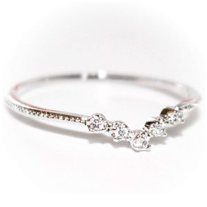 White Gold Plated Stacking Ring size 5